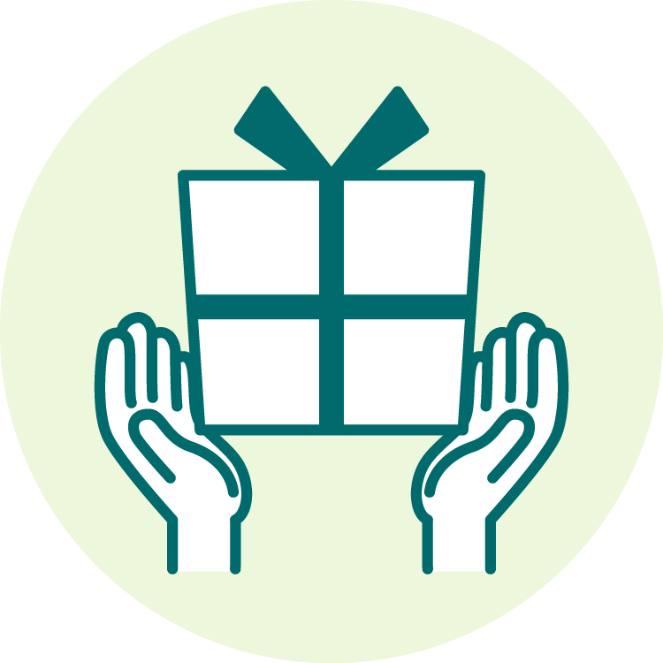 相手のタイミングで受け取れる