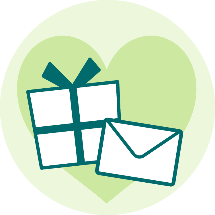 メッセージ・気持ちを添えられる