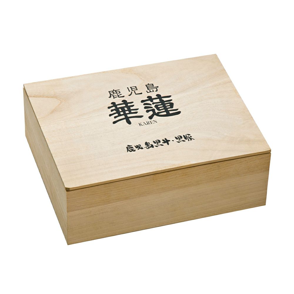 【送料込】華蓮ギフト 鹿児島黒牛・黒豚しゃぶしゃぶセットA 3～5人前 桐箱入の商品画像04