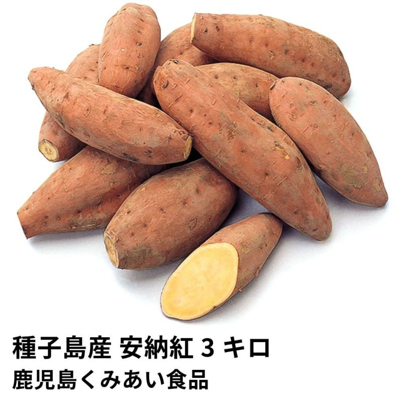 種子島産 安納紅 生芋 3キロ 8～15本 2L～Mサイズの商品画像01